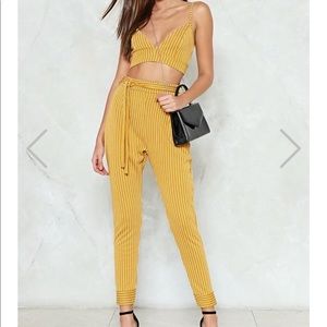 Nasty Gal Set ‘Em Straight Bralette and Pants Set
